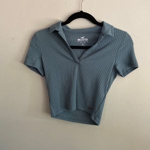 Hollister sea foam collared baby tee